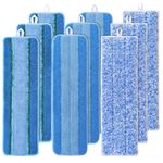 9Packs Microfiber Mop Pad Refills for Rubbermaid Commercial 18 Inch Mop - Mop Pads for Bona Mop, Washable and Reusable