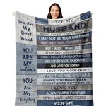 Yesbird Husband Birthday Gifts, Gifts for Husband, Husband Gifts, Gifts for Husband from Wife, Wedding Anniversary/Christmas/Birthday Gifts for Husband, I Love You Gifts for Him Blanket 150X130CM