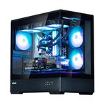 Zalman - P30 Micro-ATX Tower - 3 x 120mm ARGB Fans Pre-Installed - Panoramic View, Frameless Tempered Glass Front & Side Panel with Type C Port and USB 3.0, Black