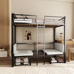 UOCFYK Twin Size Loft Bed with Conv