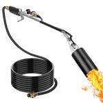 Heavy Duty Weed Torch Burner, Propane Torch Weed Burner 340,000 BTU, Self Igniting Flame Weeder for Weeding,Road Marking,Roof Asphalt,Ice Snow,Welding