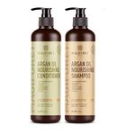 MagiForet Argan Oil Shampoo and Conditioner Set (2 x 16.9 Oz) Sulfate Free, Natural Oil Infused - Soft & Smooth, Gentle on Curly & Color Treated Hair