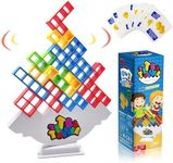 48 Pcs Tetra Tower Balancing Stacking Toys,Board Games for Kids & Adults,Tetris Balance Game Building Blocks,Perfect for Family Games, Parties, Travel (48 Pcs)