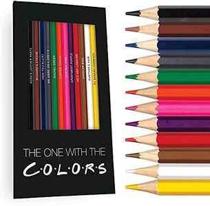 The One with the Colors Colored Pencil Set for Fans of Friends | Set of 12 Friends-Inspired Parody Pencils | Each Color Pencil is Foil-Stamped with Clever Show References | Great Gift for Fans
