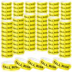 Simgoing 500 Pcs Fall Risk Bracelet Bulk Emergency Alert Wristband with Permanent Snap Closure PVC Medical Bracelets for Men Women Elderly Hospital Patient, Yellow