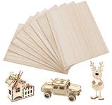 Agoer 8Pcs Basswood Sheets for Crafts 300x200x1.5mm Unfinished Balsa Wood Sheets with Smooth Surfaces,Plywood Sheets Perfect for Laser Cutting,Wood Burning,Architectural Models,Staining,Drawin