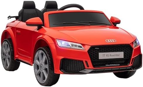 HOMCOM Voiture électrique Enfant véhicule électrique Enfant Audi TT RS 12 V 30 W V. Max. 3 Km/h télécommande 2,4G Effets sonores + Lumineux Rouge