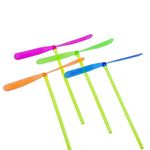 Evoy Flying Helicopter Toy-12Pcs Novelty Plastic Dragonfly Propeller Outdoor Toy Kids Gift Flying As1, Multicolor