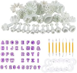Cortadores Fondant Moldes para Fondant 84 Piezas Utensilios para Fondant Decoracion Tarta Utensilios Reposteria y Pasteleria Moldes para Glaseado, Hornear