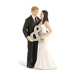 Mr. & Mrs. Porcelain Figurine Wedding Cake Topper With Ampersand