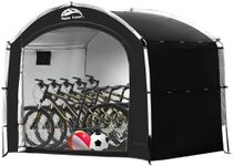 Happy Travel Bike Storage Tent Shed,Large Outdoor Waterproof Bicycle Covers Shelter with Window for 2/4/6/8 Bikes,Oversized Outside Portable Sheds for Lawn Mower,Garden Tools (Black)