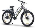 Motovolt HUM 24 Electric Cycle - Standard | 45 Km Range | 250W 36V BLDC Motor | Removable Battery - 6Ah Lithium-ion | 120 Kg Load Capacity | Dual Suspension | 24” Tyres | Carbon Grey