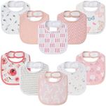 Baby Snap Bibs for Boys Girls,10 Pa