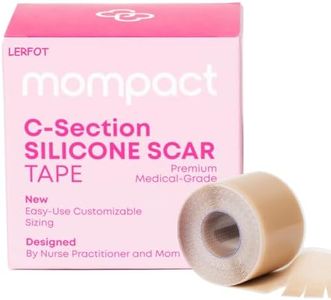 LerFot Advanced Silicone Scar Sheets for Women, Medical grade silicone scar tape, Customized for Moms, Extra Long 1.6" x 60", New Easy-Use Tear-Lines, Surgical Scars, C-Section, Tummy Tuck, Face Wrinkles