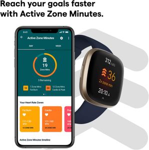 Fitbit Versa 3 Smartwatch – Midnight Blue Fitness Tracker
