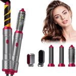 5 in 1 Hair Styler, Magic Hairstyler, 1000W Hair Dryer Brush for Hair Styling, Hot Air Brush for Volumizing,Drying and Rotating,Hair Wrap Dryer Set with Detachable Heads Comb