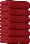 Utopia Towels [6 Pack Premium Hand Towels Set, (16 x 28 inches) 100% Ring Spun Cotton, Ultra Soft and Highly Absorbent 600GSM Towels for Bathroom, Gym, Shower, Hotel, and Spa (Red)