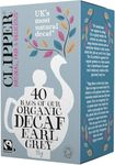 Clipper Fairtrade Organic Decaf Earl Grey Tea Bags | Natural, Unbleached, Plant-Based Biodegradable & Non GM Black Tea | Eco Conscious Decaffeinated Tea Bags | Individually Wrapped (40 Teabags)