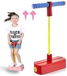 WZA Kids Pogo Jumper Fun and Safe Pogo Stick for Toddlers, Durable Foam Bungee Jumping Stick Makes Squeaky Sounds Improves Balance, Bouncing Toy for Ages 3 and up Holds up to 250lbs - { Multicolor }