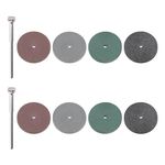 LT Easiyl Set of 52 22mm Polishing Wheel Assortment with 2.35mm Mandrel Shank Rubber Polishing Discs Kit for Jewelry Making Dental Laboratories Model Makers Woodworking