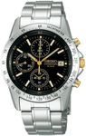 Seiko Selection Men's Quartz Chronograph Watch, Silver/Black and Gold, 1個, Bracelet Type