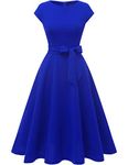 DRESSTELLS Cocktail Dresses Vintage Royal Blue Fall Homecoming Dress Formal Bridesmaid Wedding Guest Dresses for Women 2024 RoyalBlue 3XL