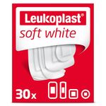 Leukoplast Soft White - Non-Sterile Wound Dressing Strips - Skin-Friendly, Breathable and Absorbent, First-aid Plasters - White - 2 Assorted Sizes - Box of 30