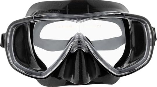 CRESSI Schnorchelmaske Onda oder Kombiset mit Schnorchel Mexico - Tauchermaske zum Schnorcheln - Taucherbrille Erwachsene - Schwarz/Schwarz