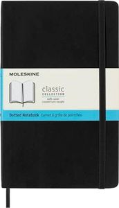 Moleskine Classic Notebook, Soft Cover, Large (5" x 8.25") Dotted, Black, 192 pages