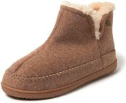 Dearfoams Alpine Men's Brixen Indoor/Outdoor Memory Foam Boot Slipper, Chestnut, 7-Numeric_8