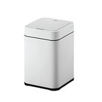 EKO - Echo Sensor Bin - Rechargeable and Water-Resistant Technology - Perfect for Bathroom & Home, Matt White Steel, 10 Litre