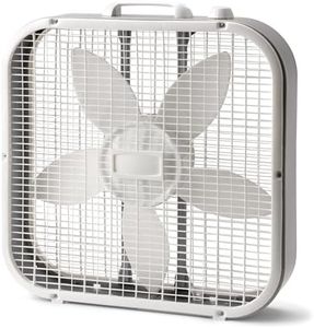 BALALAMI 20" Weather Resistant Box Fan, with 3-Speeds, 22" H (Color : White)