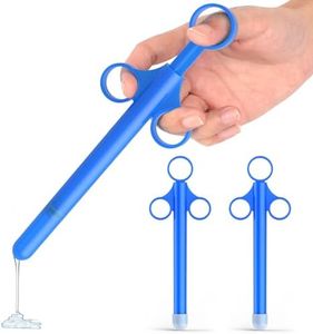 Lube Applicator Syringes, Anal Lube Injector Syringe Reusable Long, BOMBEX Lube Shooter Sex Accessories for Adults, Personal Lubricant Injector, Vaginal Lube Applicator with Airproof Silicone Cap