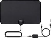 TV Antenna Indoor, Digital Amplified Indoor HDTV Antenna, Support 4K 8KVHF UHF 1080p Fire tv Stick and All Older TV's - IUSB Power Adapter &13FT Coax Cable - Support All TV's