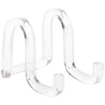 Plymor Clear Acrylic Ribbon-Style Display Easel, 1.875" H x 1.75" W x 2.625" D