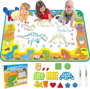 Kids Toys Water Doodle Mat - Toddler Ages Coloring Art Supplies - Dinosaur Learning Toy for Painting and Drawing - Educational Toys for Girls Boys at 3 4 5 6 7 8 Year Old as Easter Basket Stuffers