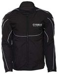 YAMAHA Polyester Men's Riding Standard Length Jacket (Y6Abkgrrjm20_Black_Medium)