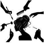 VVWV Beauty Saloon Wall Stickers Girls Women Parlour Saloon Beautician Vinyl Die-Cut Decals L X H 56 X 53 Cms