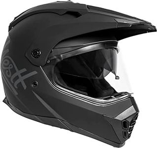 Westt Casco Moto Integral - Casco Motocross MTB Casco Moto Hombre Mujer Integral Certificado ECE Dot - Casco Moto Casco De Moto Enduro con Doble Visera Negro L (59-60cm)