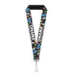 Buckle-Down Unisex-Adult (Luggage only) Lanyard-1.0-Ohana Means Family/Stitch & Scrump Poses/TRO Key Chain, Multicolor, One Size