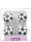 Culpitt Football Sugar Pipings - Edible Football Cake Decorations - Pack of 12