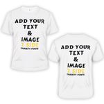 Pselysian Custom T Shirt for Men Women, Customized Tshirts, Personalized Shirt Design Your Own Text Or Image (S, White)