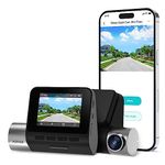 70mai True 2.7K 1944P Ultra Full HD with Optional Rear Dash Cam A500S, Sony IMX335,Built in WiFi GPS Smart Dash Camera for Cars, ADAS,2'' IPS LCD Screen, 140° FOV, WDR, Night Vision