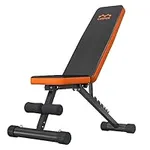 Lusper Weight Bench for Home Gym, Adjustable and Foldable Weight Bench, Multi-Purpose Workout Bench for Bench Press Sit up Incline Flat Decline