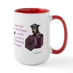 CafePress Doberman Mug (Black,Tan) Mugs 15 oz (444 ml) Ceramic Coffee Mug