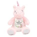 Personalised Christening Gift With Name And Church Plush Toy Baptism Unicorn Baby Girl Boy Gifts Babies Keepsake Teddy Naming Ceremony