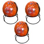 BHUMI Fireball Fire Extinguisher Ball Standard Size - (152 mm Diameter) | (with Steel Stand) | Fire Safety Ball for Office, School, Warehouse, Home | fire Ball Pack of 3 pcs