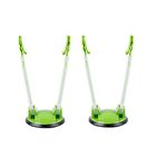 Storage Bag Holder, Hands-Free Baggy Rack for Food Prep Bag, Plastic Freezer Bag, Ziplock Bag Holder Stand, Meal Planning, Prep Bag Holders (2pack Green)