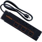 ECHOGEAR ShockBlocker 8 Outlet Surge Protector Power Strip - Slim Design Can Power & Protect Your Entire TV, Office, Or Gaming Setup - Advanced Surge Suppressor with 3420 Joules of Protection