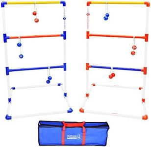 GoSports Premium Ladder Toss Outdoor Game Set with 6 Bolo Balls, Travel Carrying Case and Score Trackers - Choose Between Standard and Giant Size Sets